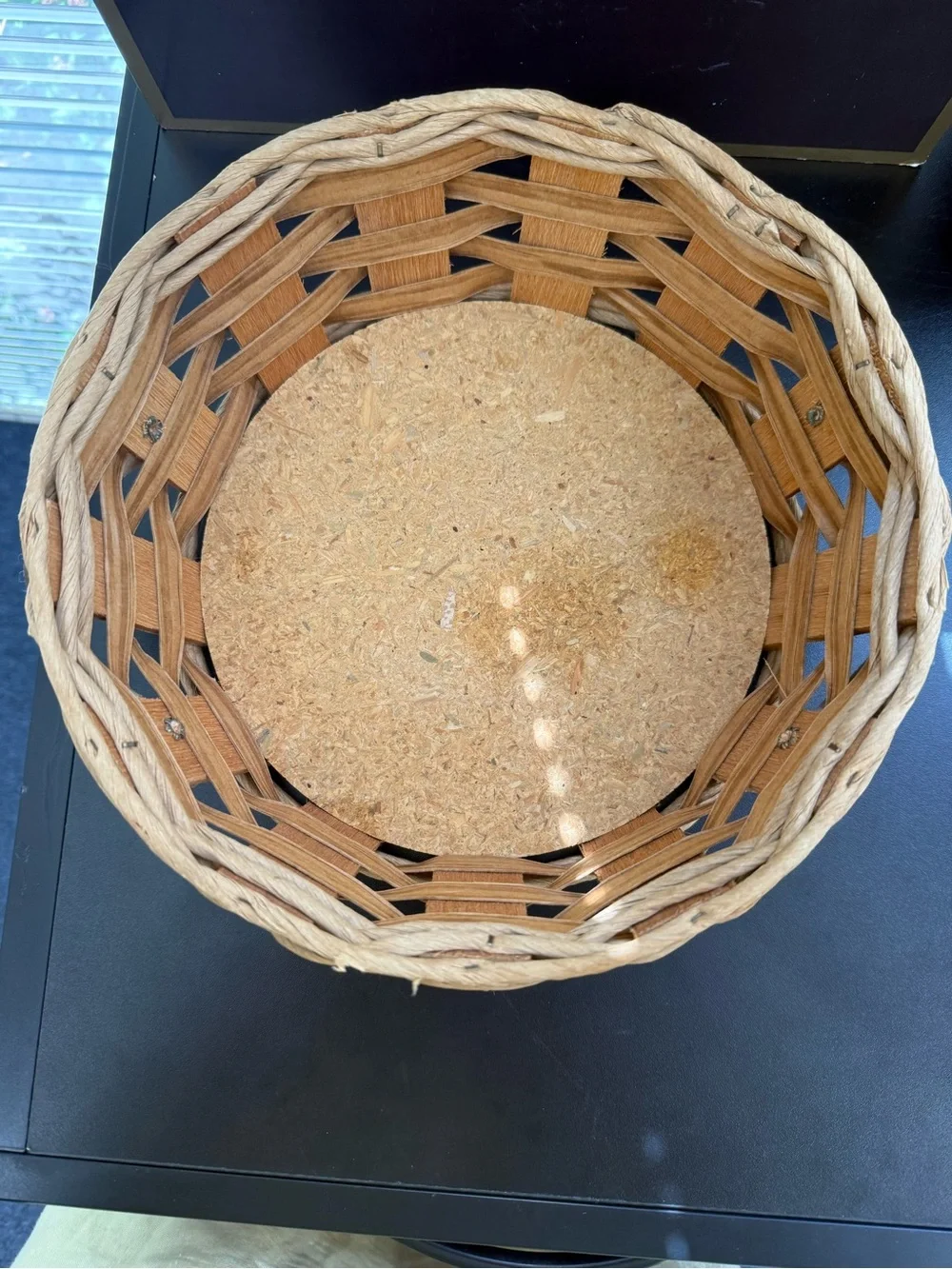 Vintage Pyrex Woven Wood Round Casserole Basket Holder